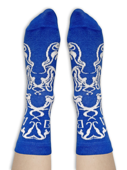 Charapé // blue-white socks