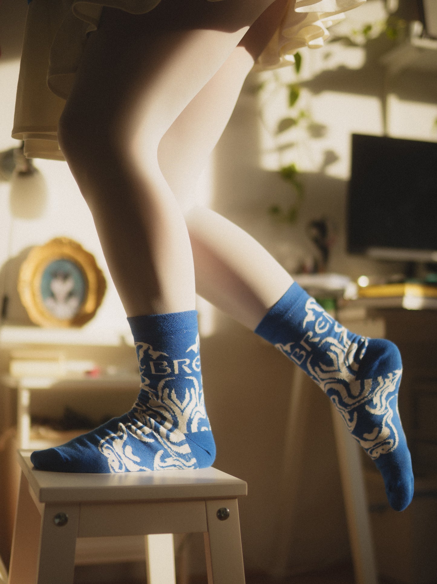 Charapé // blue-white socks